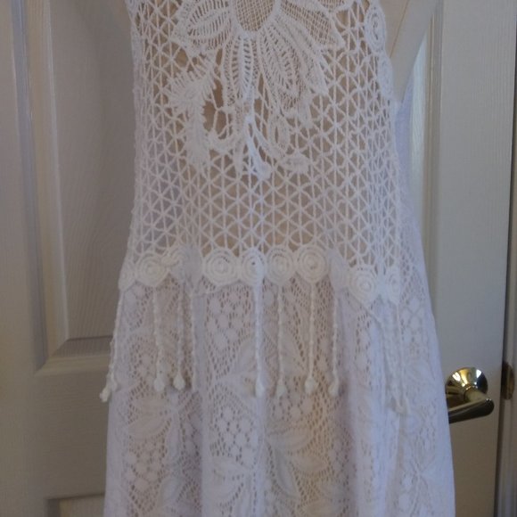 Flying Tomato | All Lace White Vest | S | New - Picture 4 of 14